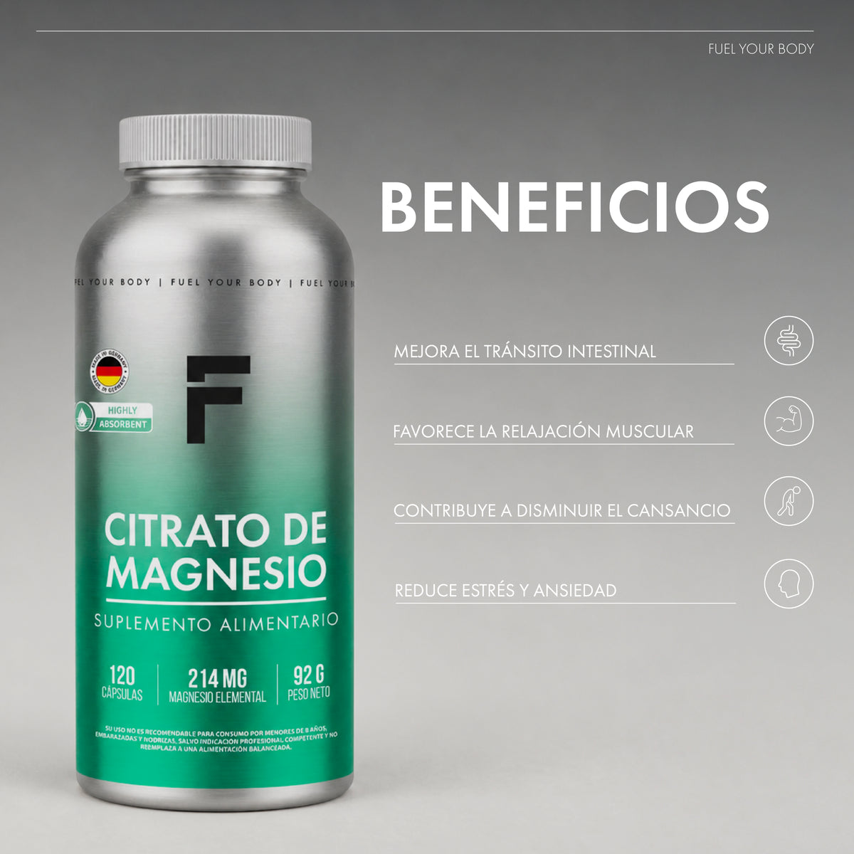Citrato de Magnesio Jungbunzlauer® | 2 Meses