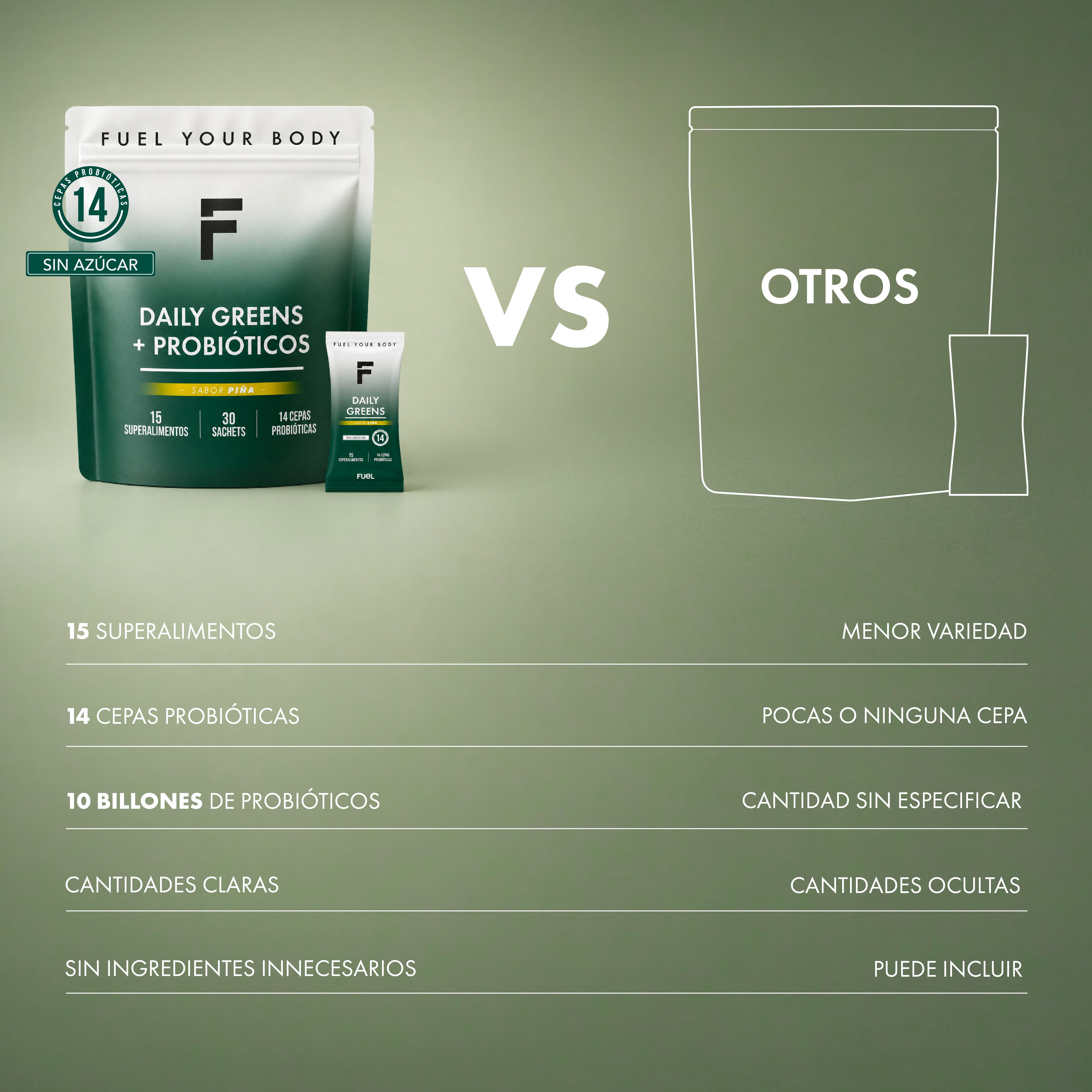 Daily Greens + Probióticos